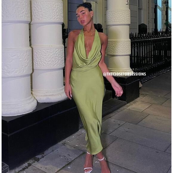 MANGO BLOGGER FAVE!!! Open Back Dress NWT - Picture 15 of 17